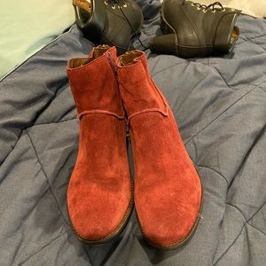 Maroon Heeled Booties